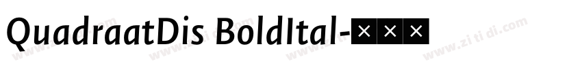 QuadraatDis BoldItal字体转换 QuadraatDis BoldItal字体转换